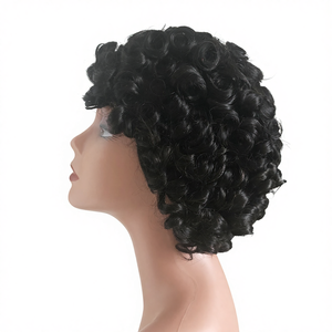 Perruque courte réaliste en dentelle complète, aspect cheveux naturels, blond platine et couleurs mélangées, <span class=keywords><strong>avec</strong></span> base en dentelle HD pour un coiffage facile - Product Image 4