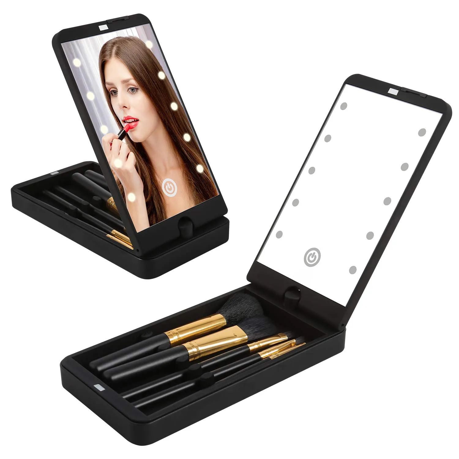 2022 ONULISS OEM Vanity Makeup Mirror with Led Light Compact Make Up Mirror