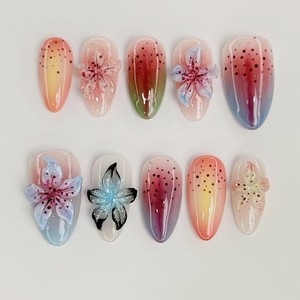 Uñas Postizas Reutilizables Hechas a Mano, Estilo Dulce, Diseño <span class=keywords><strong>de</strong></span> Conchas Marinas <span class=keywords><strong>de</strong></span> Verano, Cobertura Completa, Disponibles para Uso Diario - Product Image 5
