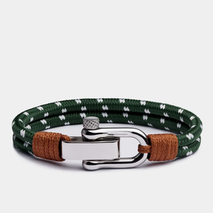 El diseño de grillete más Popular, joyería de vela de acero inoxidable, pulsera trenzada de cuerda de nailon de Milán para hombres y mujeres, pulsera náutica - Product Image 4