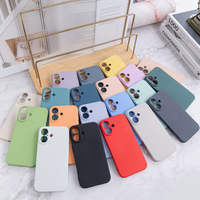 Étui de protection antichoc en silicone souple liquide pour téléphone portable avec logo couleur personnalisé pour iPhone 16