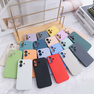 Custodia per telefono cellulare protettiva antiurto in Silicone morbido liquido con Logo di colore personalizzato per <span class=keywords><strong>iPhone</strong></span> 16 - Product Image 5