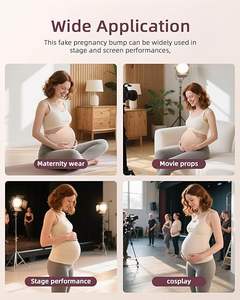 Barriga Falsa de Embarazo Realista, Accesorio de Alta Simulación, Barriga Artificial de Esponja para Simular Embarazo - Product Image 6