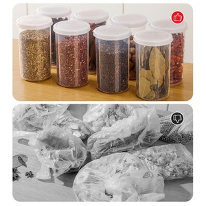 Airtight Clear Dry Food Keeper Canister Plastic Tall Food <b>Storage</b> Spaghetti Noodle Pasta Container with Locking Lid <b>for</b> <b>Kitchen</b> - Product Image 2