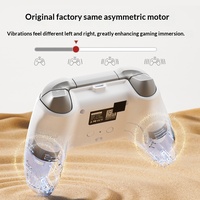Nouvelle manette de jeu sans fil pour PC/Android/iOS avec lumière RGB, double capteur de mouvement et moteur à vibration