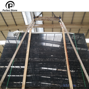 Venta directa de fábrica de Galaxy de mármol negro de plata mármol <span class=keywords><strong>Portoro</strong></span> Losa - Product Image 3