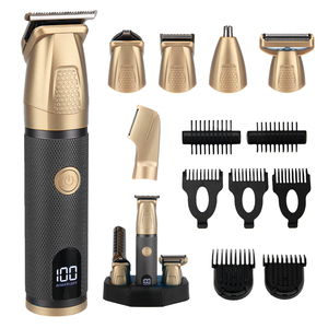 PRITECH New lưỡi từ tất cả trong một cơ thể tóc tông đơ không dây có thu phí Mens chải chuốt Kit có thể giặt tóc tông đơ Set cho nam giới - Product Image 1