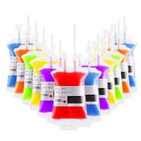 Sac de sang pour boisson, récipient pour boissons, en PVC, tasses de fête d'halloween, Cocktail, avec autocollant, 350Ml/500Ml, 10 pièces
