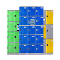 Casier intelligent moderne assemblé pour sacs à dos d'étudiants, en plastique ABS imperméable, coloré, pour l'école, la salle de sport, le rangement