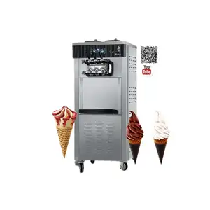 BRENU facile usare il raffreddamento rapido commerciale a tre gusti macchina per gelato Soft per uso ristorante 1 Set lattiera 3 Falvor