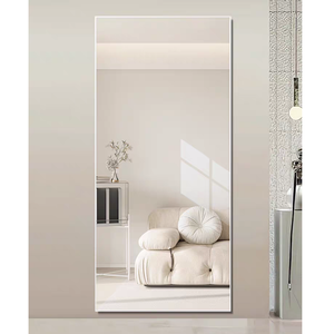 <span class=keywords><strong>Miroir</strong></span> <span class=keywords><strong>mural</strong></span> de luxe pleine longueur <span class=keywords><strong>grand</strong></span> <span class=keywords><strong>miroir</strong></span> de dressing rectangulaire avec cadre en aluminium pour la décoration de la chambre à coucher - Product Image 5