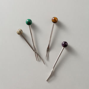 Fourchette à fruits créative <span class=keywords><strong>de</strong></span> style nordique, tendance, en acier inoxydable, pour restaurant, fourchette à dessert, fourchette à gâteau, style européen, naturel, brut - Product Image 2