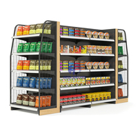 Équipement de supermarché pratique à prix abordable, conception de mini-supermarché, gondole de vente au détail