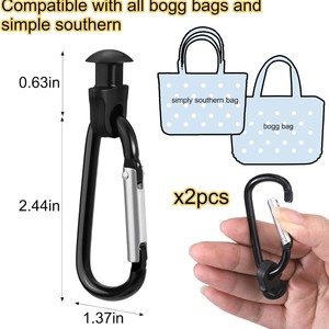 Accessoires multifonctionnels : crochets, breloques pour sacs Bogg, <span class=keywords><strong>porte</strong></span>-clés, mousquetons en aluminium pour sacs de plage et cabas - Product Image 1