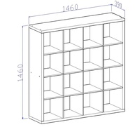 Better Home 4X4 Cube Unité De Rangement Cube De Stockage Organisateur Boîtes De Rangement Cuisine Accessoire Présentoir Bibliothèque Chambre Meubles