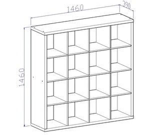 Better Home 4X4 <span class=keywords><strong>Cube</strong></span> Unité De Rangement <span class=keywords><strong>Cube</strong></span> De Stockage Organisateur Boîtes De Rangement Cuisine Accessoire Présentoir Bibliothèque Chambre Meubles - Product Image 3