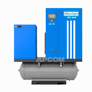 4 KW 5 HP Head 4KW 5HP Scroll Compresor de aire de tornillo rotativo industrial con 300L Tanque secador de 10 galones 220V 380V 10 Bar - Product Image 2