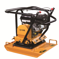 Compacteur de plaque vibrante pour moteur à essence C100 5.5Hp portant une petite utilisation de construction