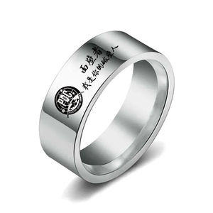 Nuevo anillo único <span class=keywords><strong>de</strong></span> plata <span class=keywords><strong>de</strong></span> acero inoxidable, joyería <span class=keywords><strong>de</strong></span> dedo <span class=keywords><strong>de</strong></span> 8 MM con <span class=keywords><strong>tres</strong></span> ventiladores con <span class=keywords><strong>problemas</strong></span> corporales, patrón <span class=keywords><strong>de</strong></span> símbolo, anillos <span class=keywords><strong>de</strong></span> moda - Product Image 5