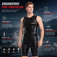 Gilet de triathlon 2 mm pour homme, sans manches, en néoprène Smoothskin CR, ultra-extensible pour la compétition
