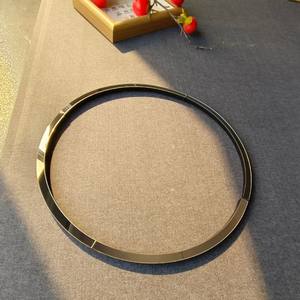 Vendita calda di 70cm cerchio 3D specchio acrilico fai da te lettera Logo negozio nome cerchio rotondo adesivo da parete <span class=keywords><strong>con</strong></span> schiuma Dia 50cm 80cm - Product Image 3