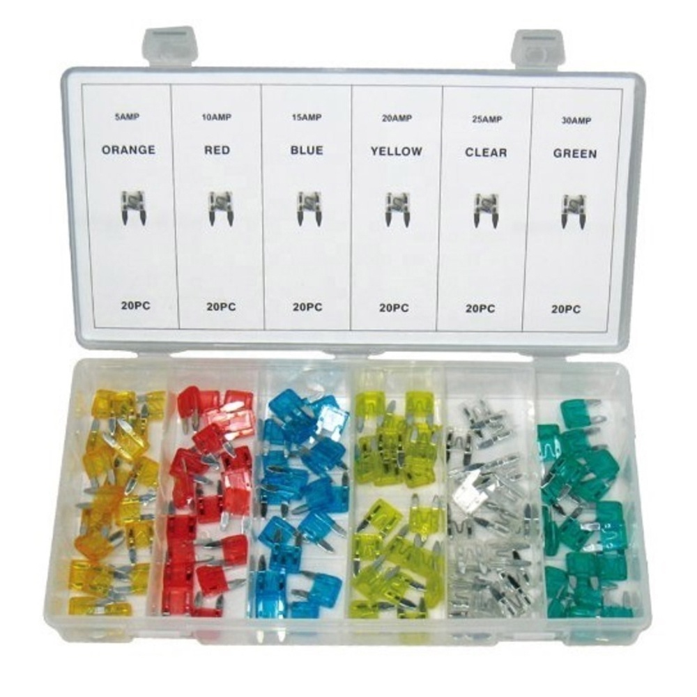 Набор предохранителей VIKTEC 120pc для автомобилей, лодок, грузовиков, внедорожников, автомобильные Сменные предохранители