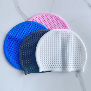Bonnet de bain en silicone avec trous, protection des oreilles, extra large, unisexe, pour la natation et les sports nautiques - Product Image 1