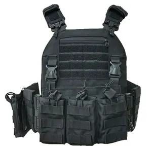 Sturdyarmor cepat melepaskan berat tahan lama hitam peralatan tempur taktis Gear Molle System Plate Carrier rompi taktis