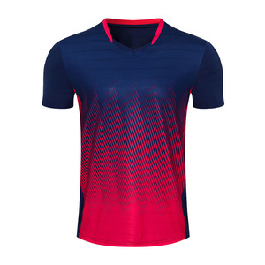 Logo de l'équipe Maillot de <span class=keywords><strong>badminton</strong></span> de table respirant à séchage rapide T-<span class=keywords><strong>shirt</strong></span> en polyester à manches courtes pour hommes - Product Image 1