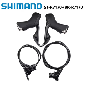 คันเบรคไฮดรอลิกสำหรับ <span class=keywords><strong>Shimano</strong></span> <span class=keywords><strong>Di2</strong></span> <span class=keywords><strong>105</strong></span> R7100 ST-R7170 BR-R7170ดิสก์เบรกคู่ควบคุม2x12S ขวาซ้าย R7170เบรคหน้า - Product Image 2