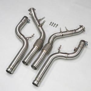 Downpipe d'échappement haute polyvalence pour Mercedes-Benz en acier inoxydable 304 pour W222 C217 S63 AMG 5.5 Biturbo - Product Image 6