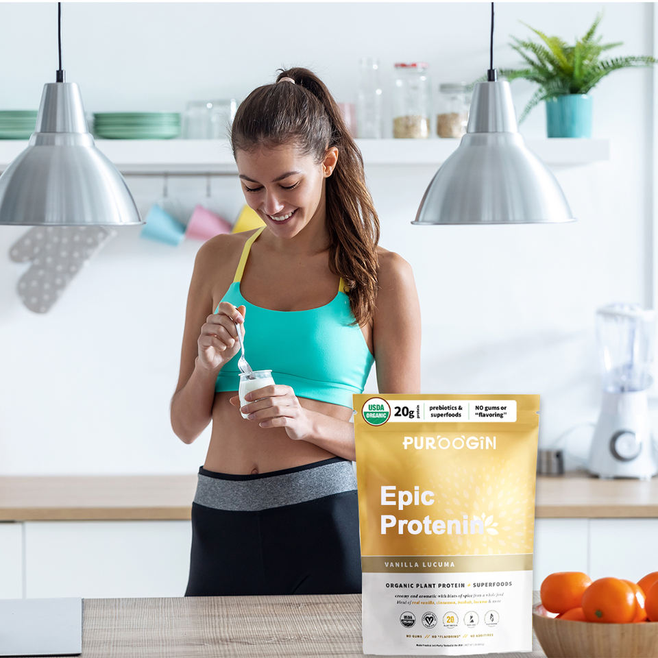OEM Sugar Free Plant Based Protein Superfoods Powder Vanilla Lucuma 20 Grams Organic Protein Supplement