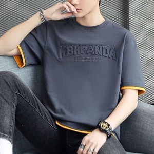 Nuova T-shirt Estiva da Uomo Stile Hong Kong a Maniche Corte, Trendy, Larga, in Seta Ghiaccio Sottile, Casual, Versatile per Tutti i Giorni - Product Image 5