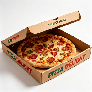 Ching TA Corrugated Mailer Box for Pizza and Food Packaging with Custom Logo Biodegradable <strong>Paper</strong> Packaging Box for Catering - Product Image 2