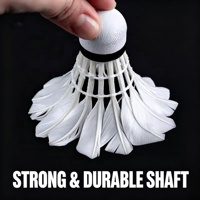 Volant de badminton en plumes d'oie haute durabilité, écologique, pour entraînement en salle, club, tournoi professionnel, blanc