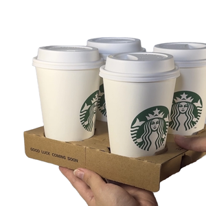 High-End Customizable Biodegradable Double Wall Tactile Craft Paper Cup Hot Stamping Kraft Coffee Lid Sleeve Hot Selling Product