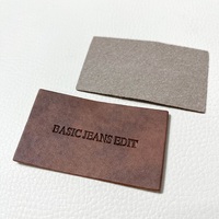 Oferta de fábrica preço atraente atacado gravado jeans remendo etiqueta de logotipo de couro