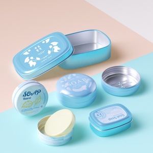 Boîte en aluminium pour voyage, hôtel, parfum, savon pour les mains, savon à raser, boîte cadeau d'hôtel, savon carré en aluminium - Product Image 1