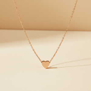 Collar <span class=keywords><strong>de</strong></span> Acero Inoxidable con Colgante <span class=keywords><strong>de</strong></span> Corazón Personalizado, Cadena <span class=keywords><strong>de</strong></span> Bambú, Acabado Espejo, Moda Actual - Product Image 3