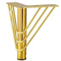 Canapé en aluminium de conception creuse torsadée canapé Y jambes pied de canapé en métal italien meubles turcs pieds de banc Table pieds en fer chromé