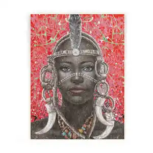 Afrikaanse Kunst Muur Schilderen Voor Woonkamer Muur Moderne Schilderkunst Handgemaakte Zwarte Vrouw Canvas Afdrukken Indian Canvas Wall Art