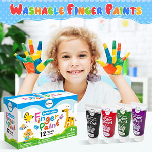 Art+soul <span class=keywords><strong>Colori</strong></span> a Dita Lavabili Non Tossici, 2 OZ, Pigmenti per Dita per Bambini, Pittura Creativa Fai-da-Te - Product Image 2