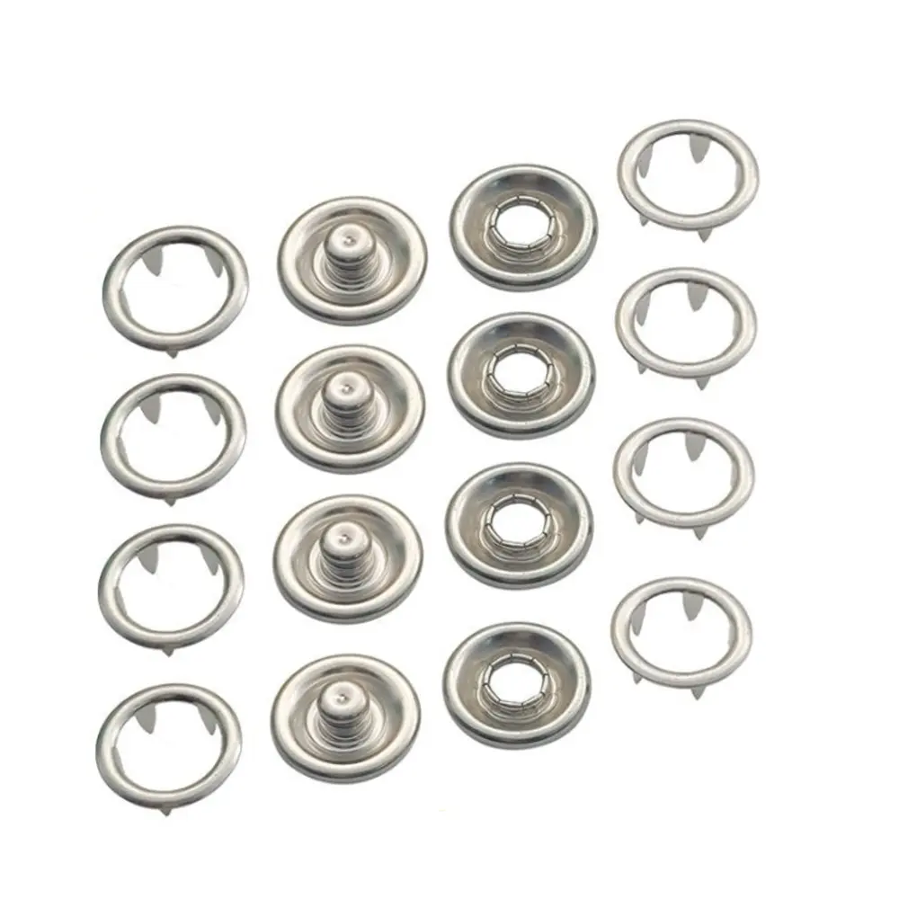 Boutons de combinaison bébé 9.5mm laiton couleur peinture anneau prong bouton pression