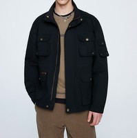 Blouson Bomber Homme Tendance Printemps Décontracté Ample Court Écologique Polyester/Coton Style Militaire Utilitaire