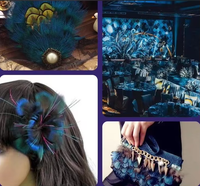 Plume de Paon Naturelle de 3 à 8 cm, pour Coiffure, Costumes de Carnaval, Danse, DIY
