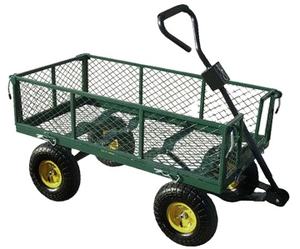 Carrello da giardino in acciaio con capacità di 800 lb 3 mc Ft contenitore a quattro ruote in acciaio rimovibile con reti laterali per utensili OEM - Product Image 3