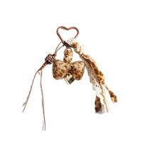 Nouveau porte-clés cœur imprimé léopard 2026, pendentif de sac brodé doux avec nœud, cadeau créatif pour vous