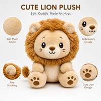 Peluche de León Suave y Adorable de Primera Calidad, con Logotipo Personalizado, Mascota de Marca, Muñeco de Animal para Regalo, Promoción, Colección Infantil, Fábrica OEM