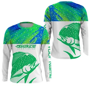 Custom sublimation Print Comfortable Wearable Fishing Shirts Good Quality Moisture-wicking Fishing Clothing For Outdoor Sports