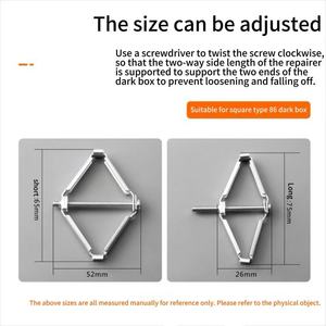 Saklar dinding logam 86mm kotak gelap, saklar steker sekrup Repairer kaset dengan pengganti batang dukungan untuk kotak soket lama diekspor - Product Image 3